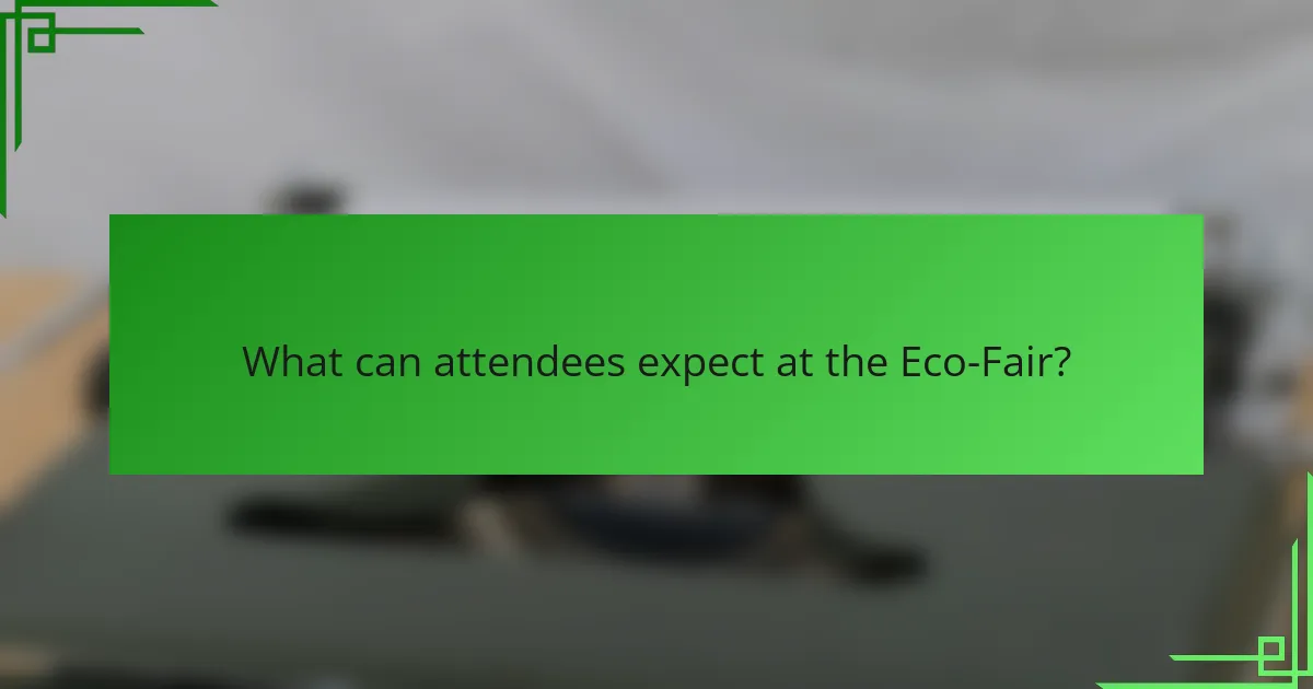 What can attendees expect at the Eco-Fair?