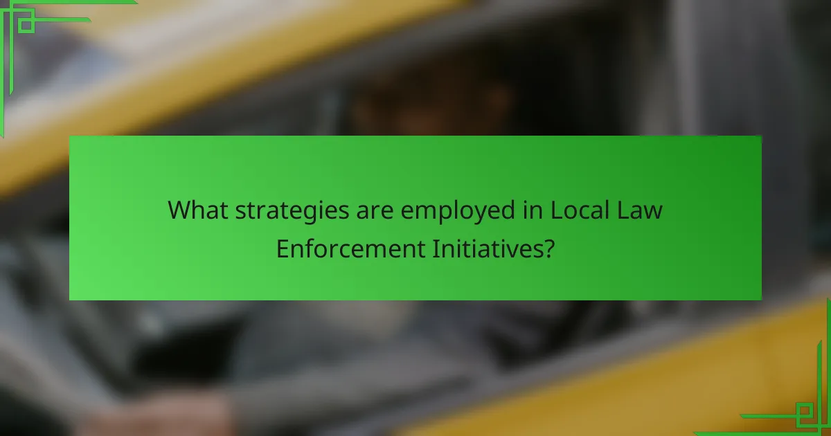 What strategies are employed in Local Law Enforcement Initiatives?